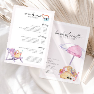 Invitación Fin de semana de fiesta de bachillerato en playa r