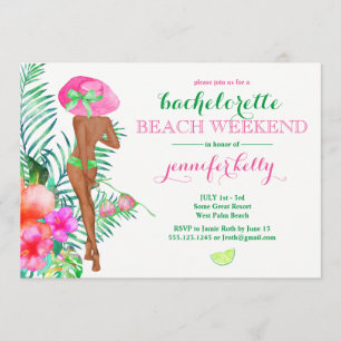 Invitación Fin de semana de fiesta de la novia preppy