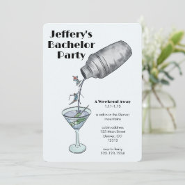 Invitación Fin de semana de fiesta de soltero de esquí