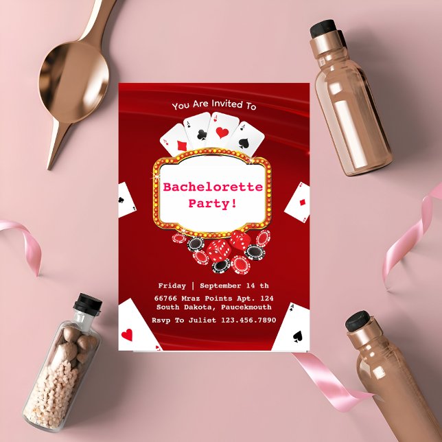 Invitación fin de semana de la fiesta de soltera rosa de Las  (Subido por el creador)