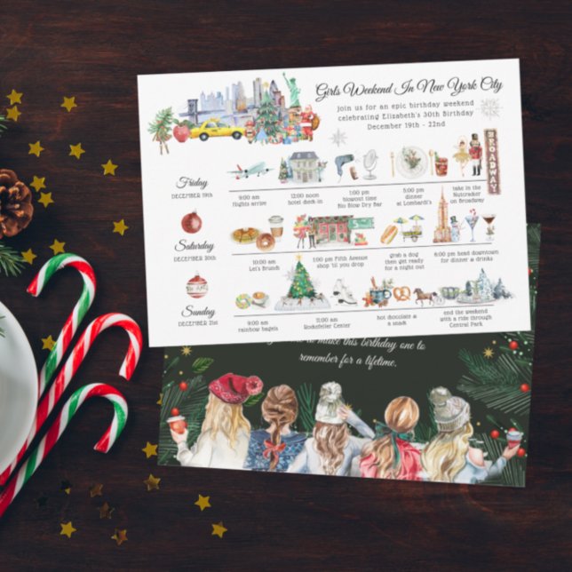 Invitación Fin de semana de los chicas | Navidades de la ciud (Subido por el creador)