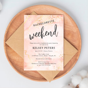 Invitación Fin de semana de moda de Glam Moda Girly Bachelore