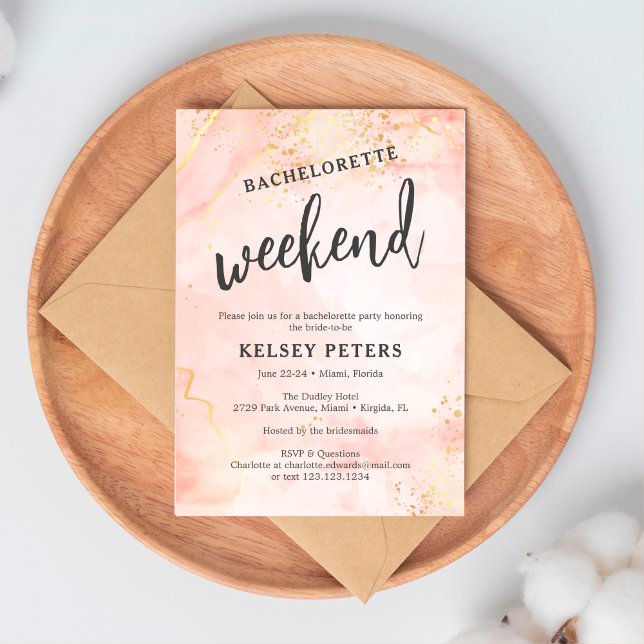 Invitación Fin de semana de moda de Glam Moda Girly Bachelore (Subido por el creador)