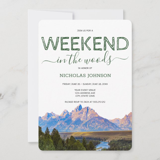 Invitación Fin de semana de montaña rusa en bachiller de los  (Anverso)