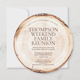 Invitación Fin de semana de reunión de familia Rustic Lakehou