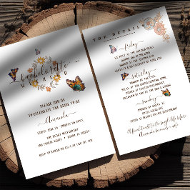 Invitación Fin de semana de soltera con arte groovy de maripo