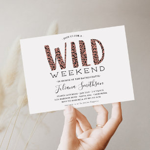 Invitación Fin de semana de soltera de Leopardo Salvaje