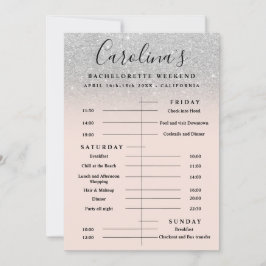 Invitación Fin de semana de soltera de línea de tiempo de pur