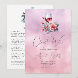Invitación Fin de semana de soltera del vino en Cloud