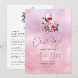 Invitación Fin de semana de soltera del vino en Cloud