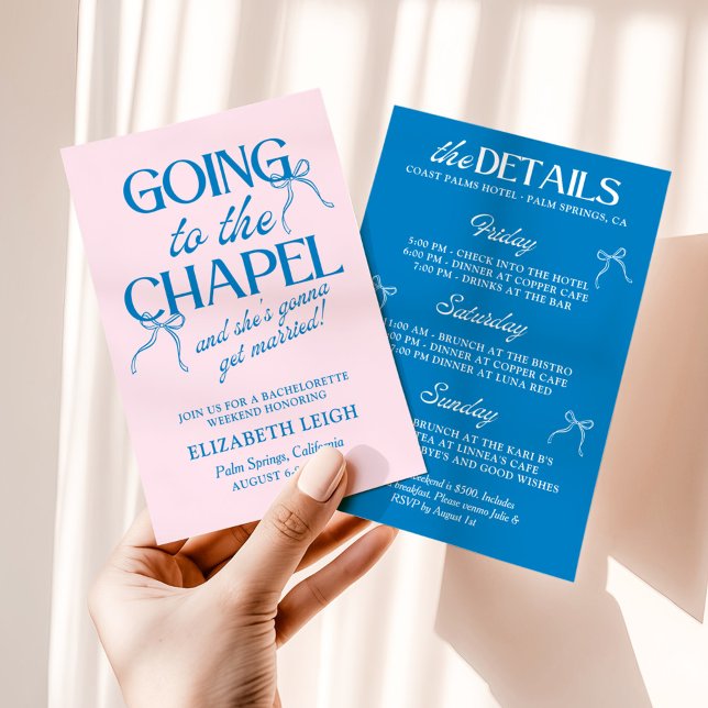 Invitación Fin de semana de soltera en la capilla (Subido por el creador)