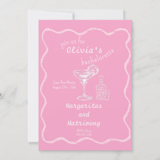 Invitación fin de semana de soltera Margaritas y Matrimonia
