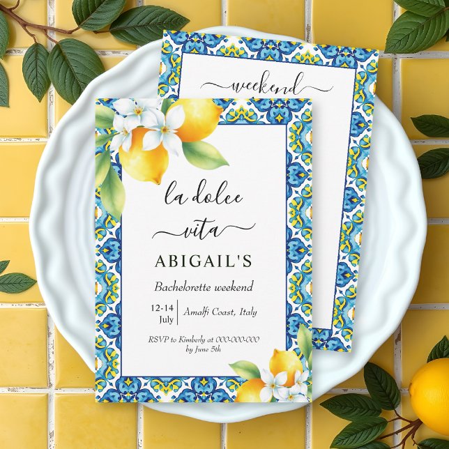 Invitación Fin de semana de soltera mediterránea La Dolce Vit (Subido por el creador)
