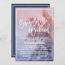 Invitación Fin de semana de soltero tropical para el atardece