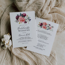 Invitación Fin de semana de verano de soltera tropical colori