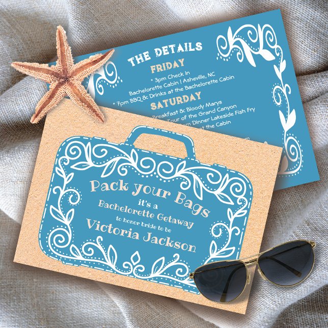 Invitación Fin de semana del equipaje de los Chicas tinerario (Subido por el creador)