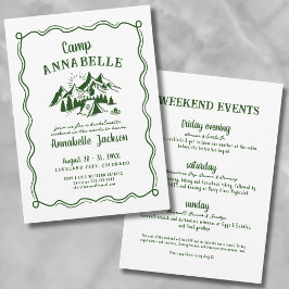 Invitación Fin de semana del partido Camp Bachelorette