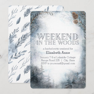 Invitación Fin de semana en el bosque   Despedida de soltera 