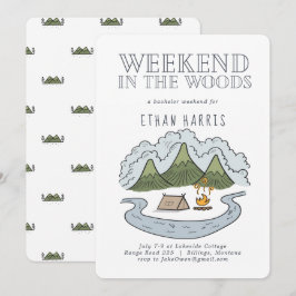 Invitación Fin de semana en el bosque | Despedida de soltero