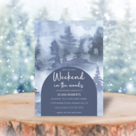 Invitación Fin de semana en el bosque invierno Ducha de Novia