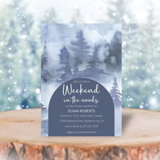 Invitación Fin de semana en el bosque invierno Ducha de Novia (Subido por el creador)