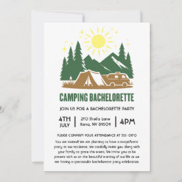 Invitación Fin De Semana En El Camping Lake Bachelorette