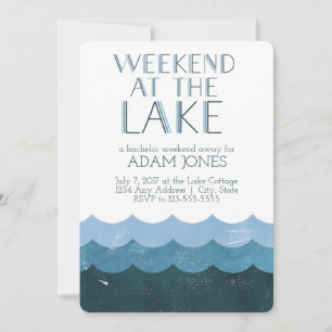 Invitación Fin de semana en el lago Despedida de soltero