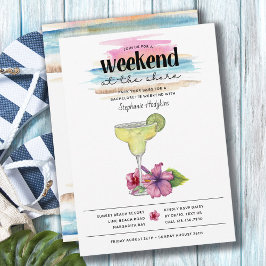 Invitación Fin de semana en Shore Margarita Hibiscus Bachelor
