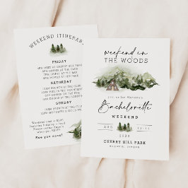 Invitación Fin de semana en Woods Camping Bachelorette