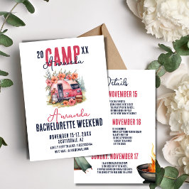 Invitación Fin de semana Itinerario del partido Bachelorette