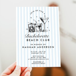Invitación Fin de semana retro moderno vintage azul de solter