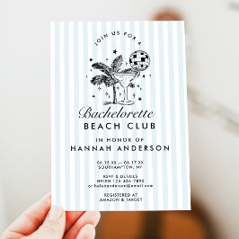 Invitación Fin de semana retro moderno vintage azul de solter