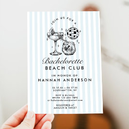 Invitación Fin de semana retro moderno vintage azul para desp