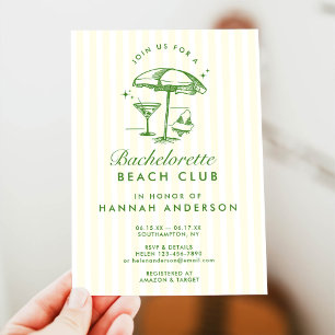Invitación Fin de semana retro moderno vintage verde de solte