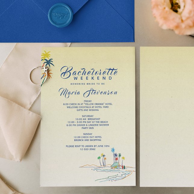 Invitación Fin de semana tropical de soltera (Subido por el creador)