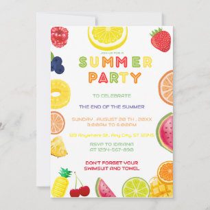 Invitación Fin del Fiesta de verano