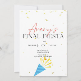 Invitación final a la Fiesta Bachelorette Party