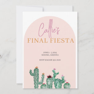 Invitación final de fin de semana de Fiesta Bachel