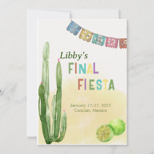 Invitación final de la Fiesta Bachelorette Itinera