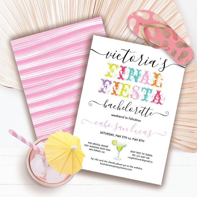 Invitación Final Fiesta Bachelorette Weekend Fiesta (Subido por el creador)