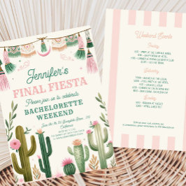Invitación Final Fiesta Cactus Colorful Bridal/Bachelorette