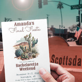 Invitación Final Fiesta Scottsdale Bachelorette Weekend