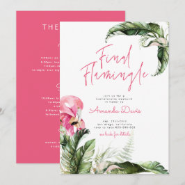 Invitación Final Flamingle Bachelorette Weekend Flamingo