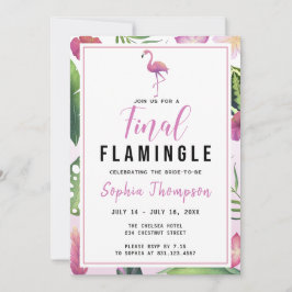 Invitación Final Flamingle Bachelorette Weekend Itinerario