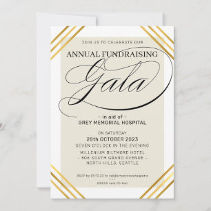 Invitación FINANCIACIÓN de GALA evento de oro de diseño