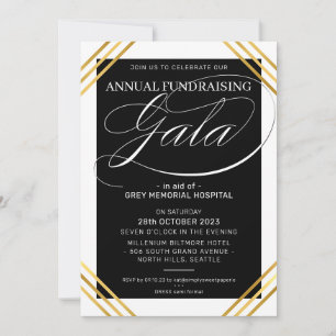 Invitación FINANCIACIÓN del evento GALA con marco de oro eleg
