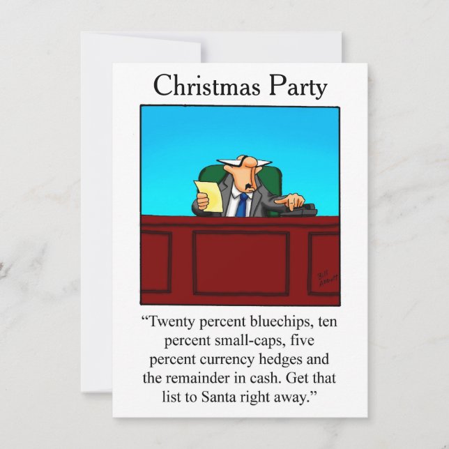 Invitación financiera divertida de Fiesta de X-mas (Anverso)