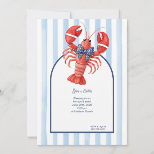 Invitación Finas de verano a rayas para despedida de soltera