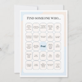 Invitación Find Someone Who Classroom Bingo Activity