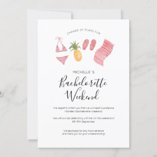 Invitación Finde de semana de despedida de soltera con acuare